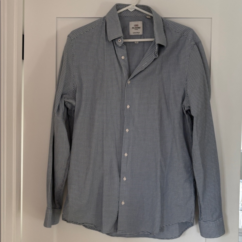 Ben Sherman Navy Checkered Dress Shirt